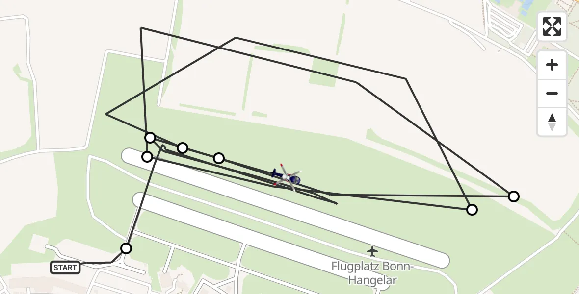 Flugroute Polizeihubschrauber Sankt Augustin - Bonn-Hangelar Airfield, 18 März 2026, 06:55