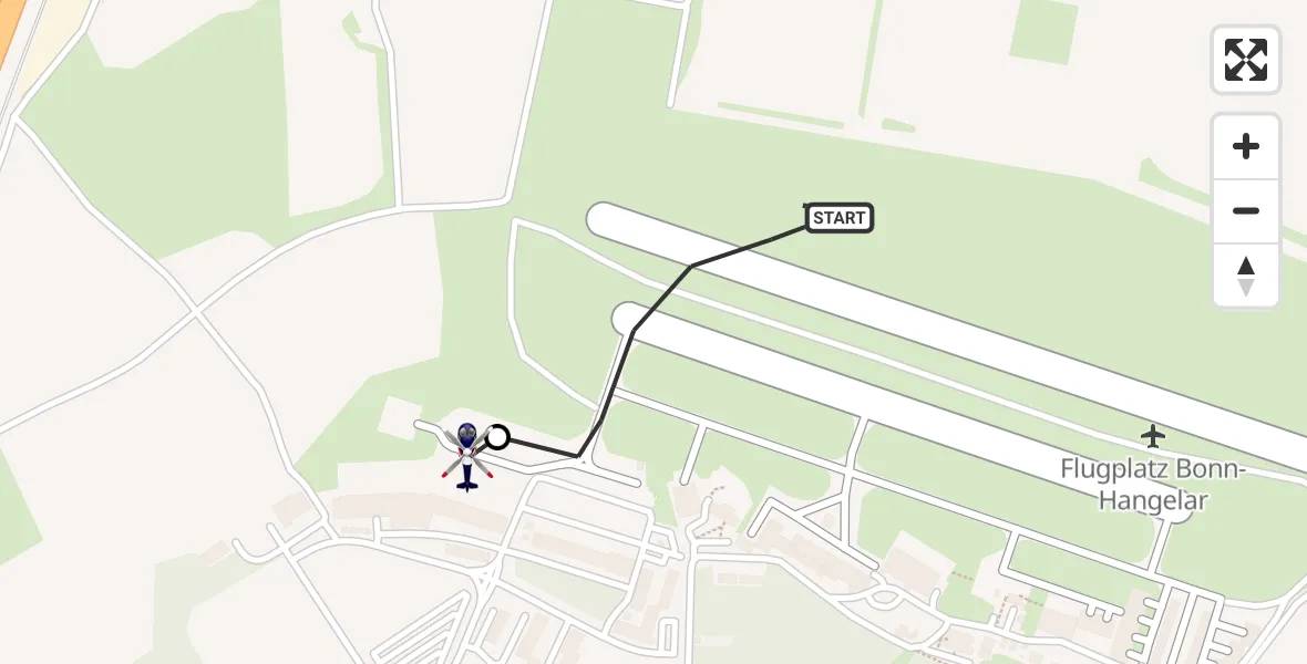 Flugroute Polizeihubschrauber Bonn-Hangelar Airfield - Sankt Augustin, 18 März 2026, 07:49