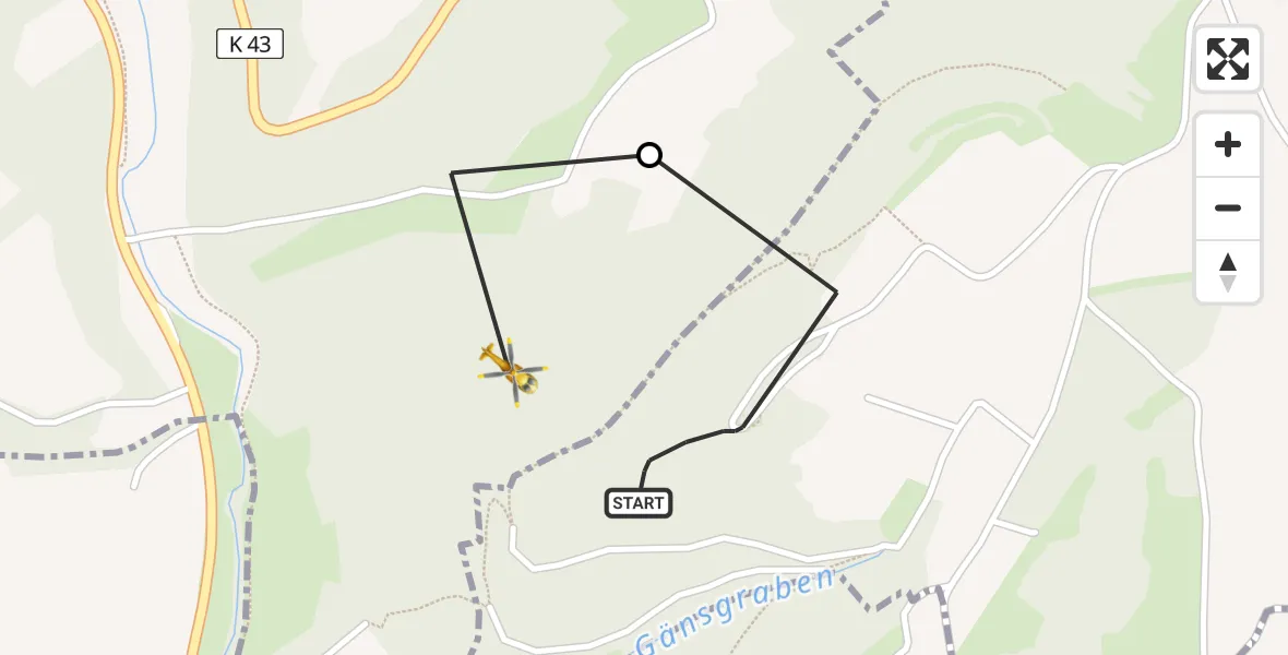 Flugroute Rettungshubschrauber Berzweiler - Berzweiler, 18 März 2026, 08:28