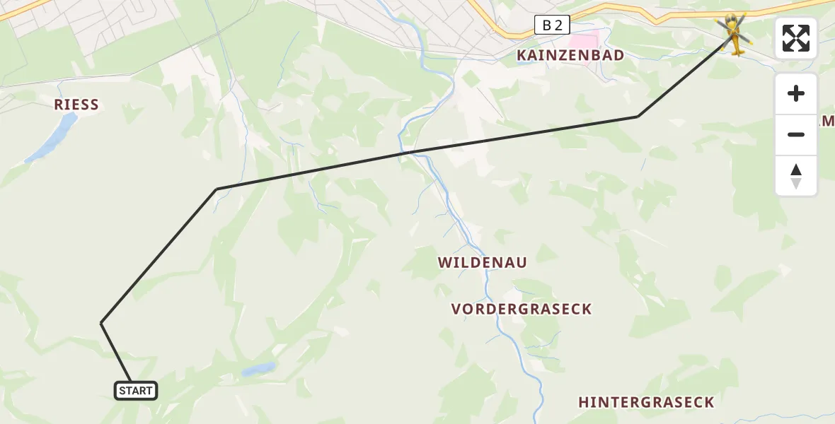Flugroute Rettungshubschrauber Garmisch-Partenkirchen - Garmisch-Partenkirchen, 18 März 2026, 10:30