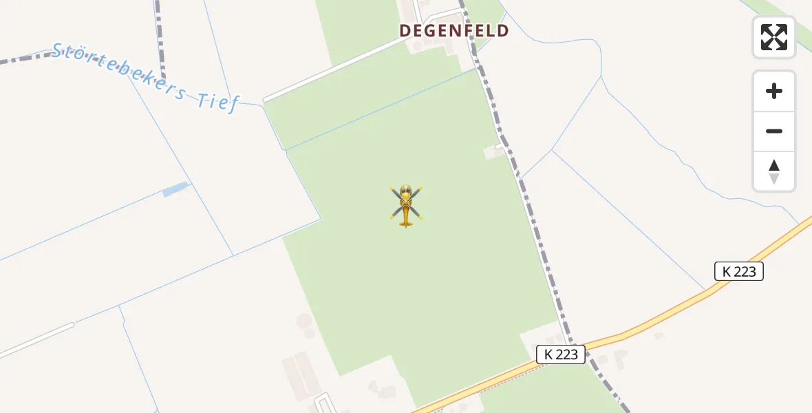 Routekaart van de vlucht: Ambulanzhubschrauber nach Wirdum