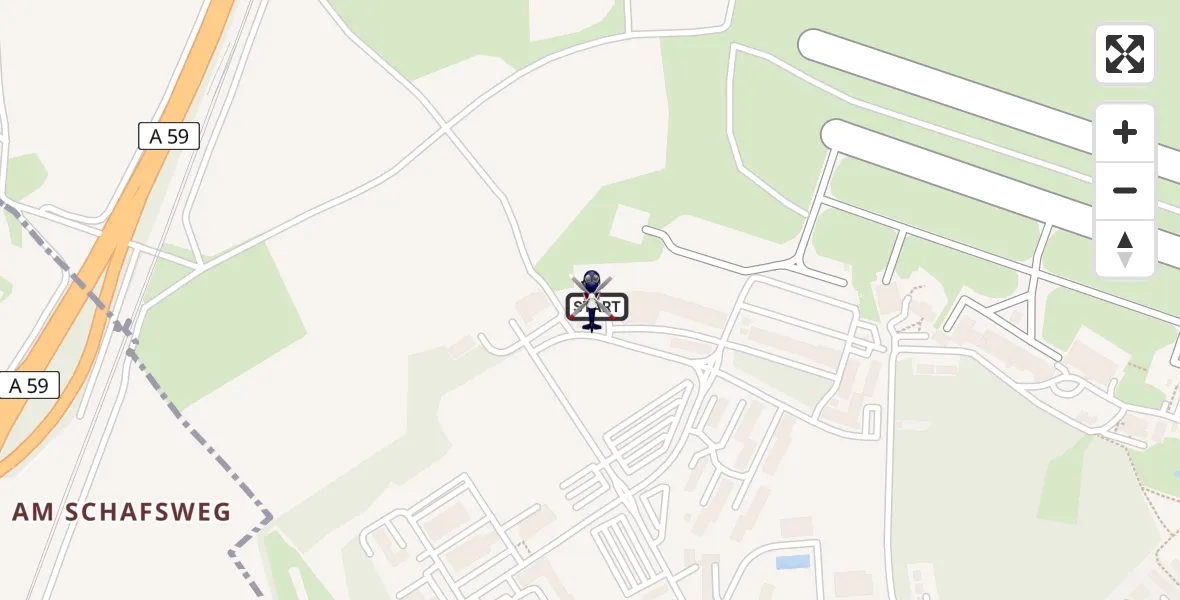 Routekaart van de vlucht: Polizeihubschrauber nach Sankt Augustin, Richthofenstraße