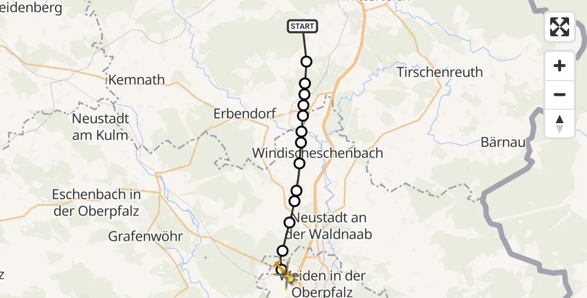 Routekaart van de vlucht: Rettungshubschrauber nach Latsch, In der Weiding