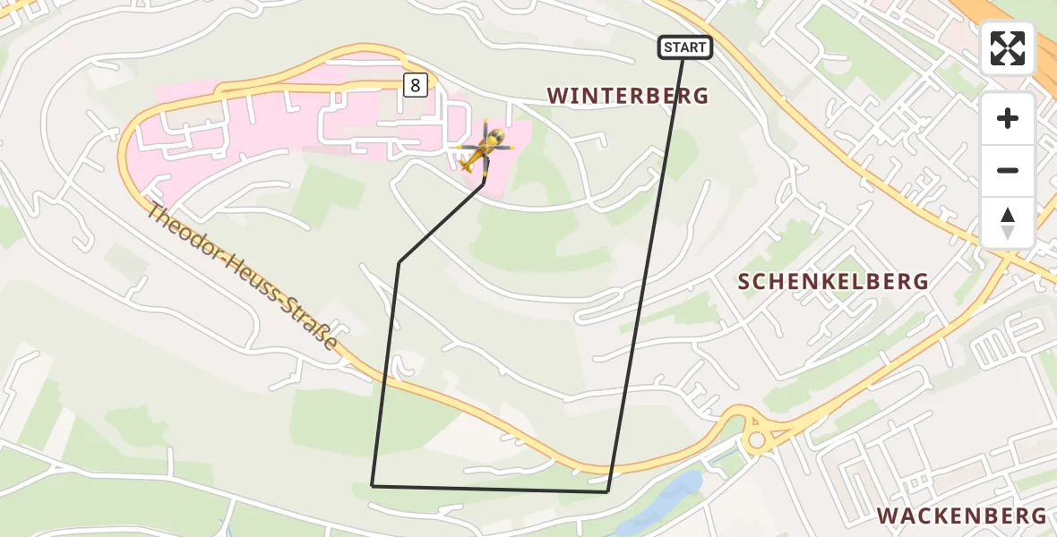 Flugroute Rettungshubschrauber Saarbrücken - Saarbrücken, 18 März 2026, 12:39