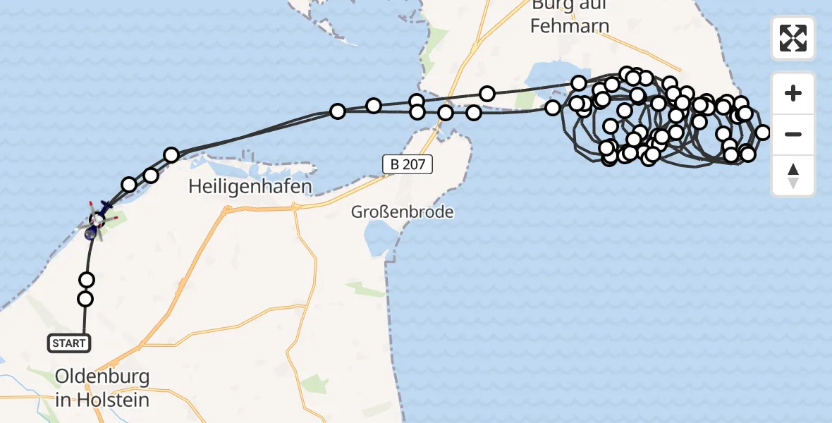 Routekaart van de vlucht: Polizeihubschrauber nach Gremersdorf