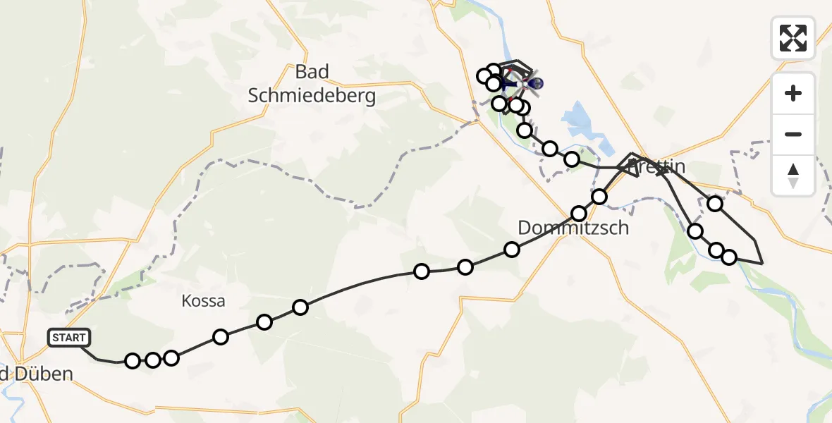 Routekaart van de vlucht: Polizeihubschrauber nach Axien