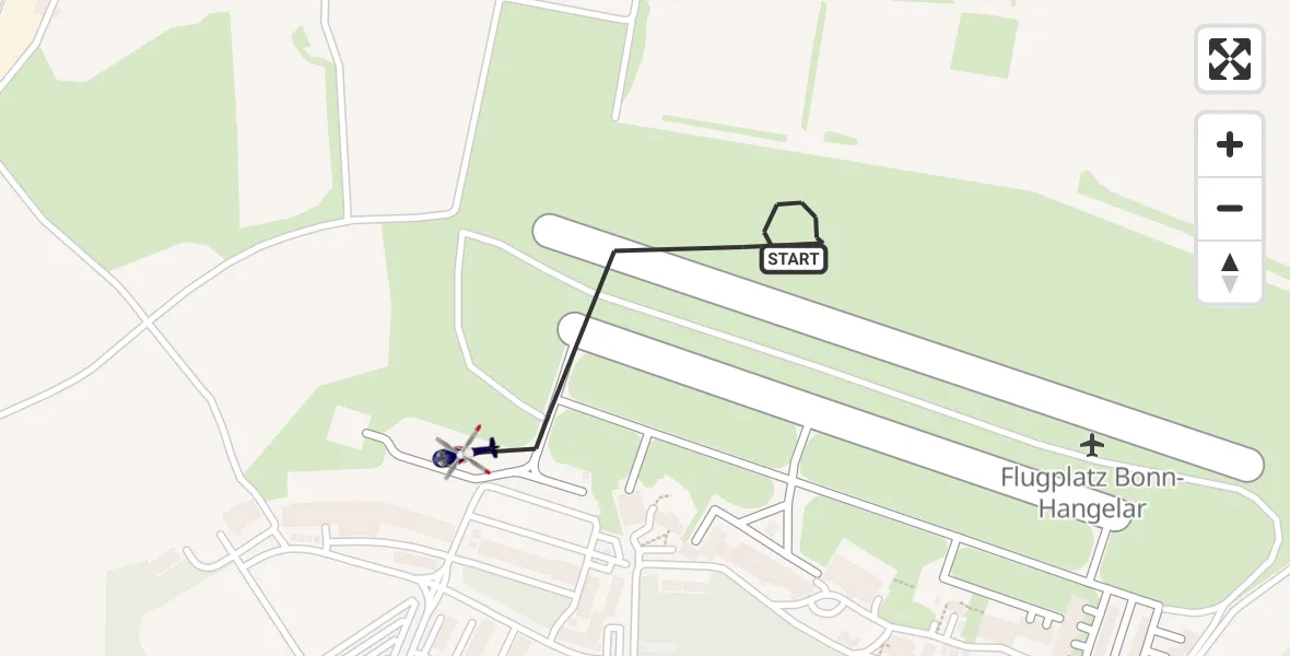 Routekaart van de vlucht: Polizeihubschrauber nach Sankt Augustin, Richthofenstraße