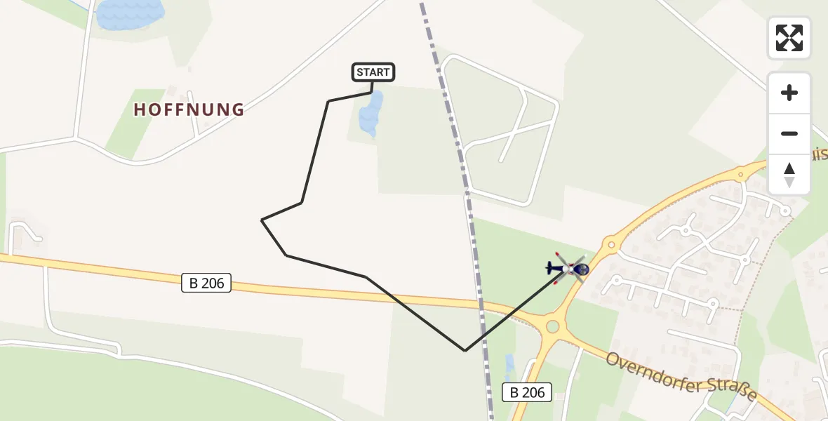 Flugroute Polizeihubschrauber Mühlenbarbek - Kellinghusen, 19 März 2026, 10:48