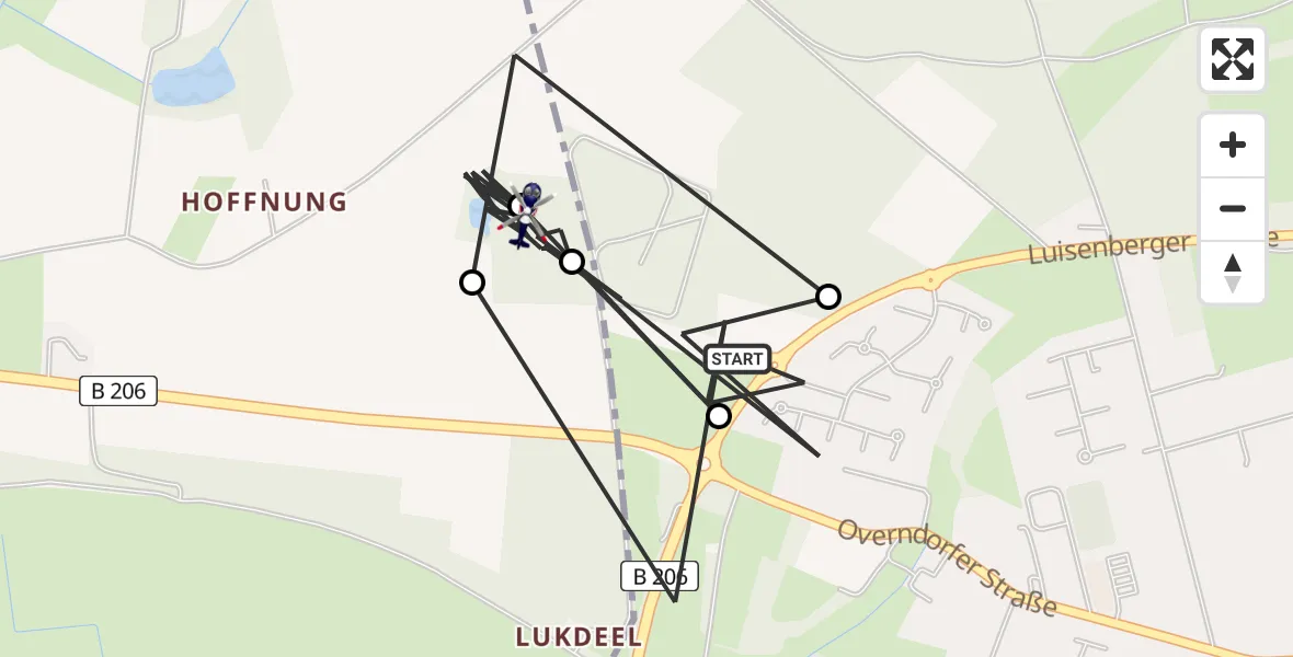 Flugroute Polizeihubschrauber Kellinghusen - Mühlenbarbek, 19 März 2026, 10:52