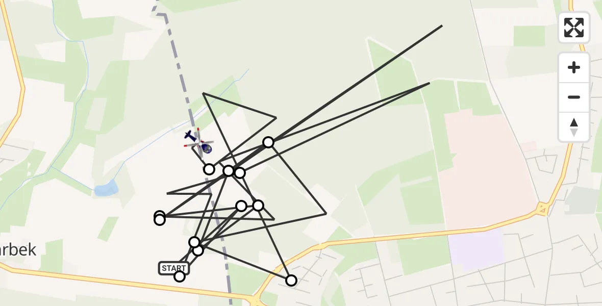 Flugroute Polizeihubschrauber Mühlenbarbek - Mühlenbarbek, 19 März 2026, 11:05