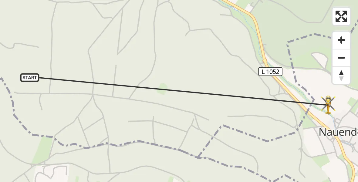 Routekaart van de vlucht: Rettungshubschrauber nach Nauendorf, Im Dorfe