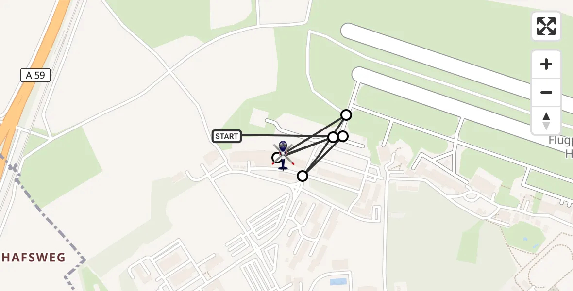 Flugroute Polizeihubschrauber Sankt Augustin - Sankt Augustin, 19 März 2026, 13:31