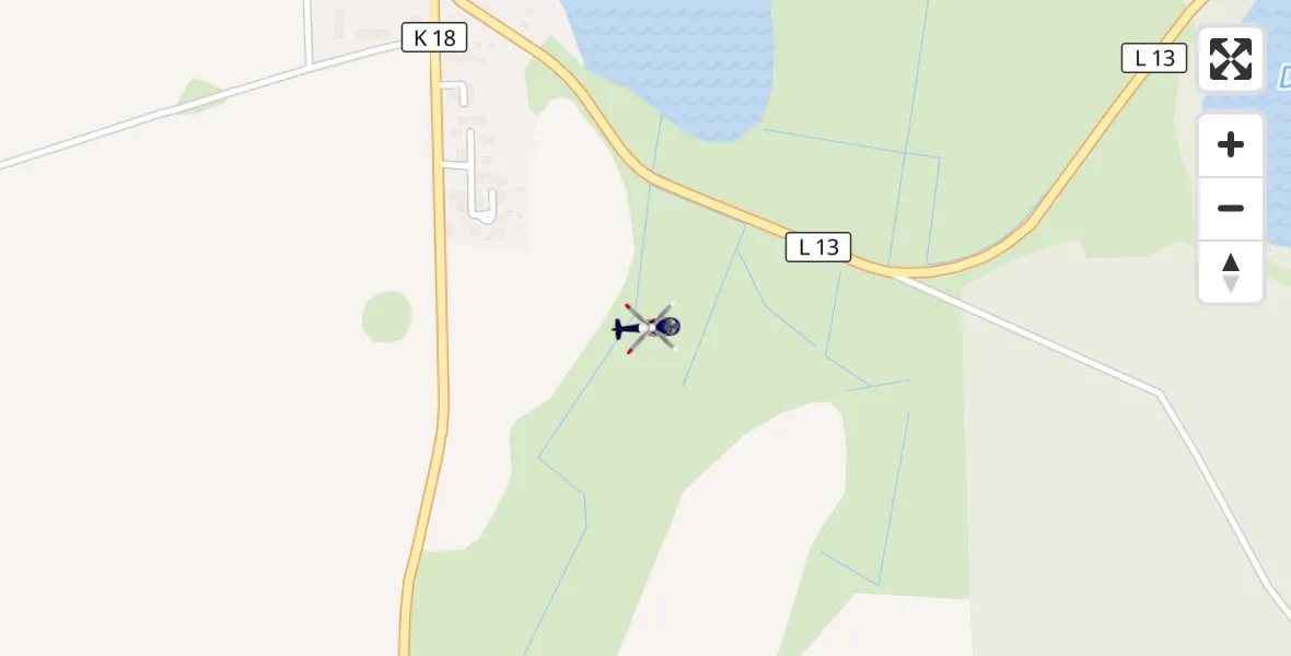 Flugroute Polizeihubschrauber Hohen Sprenz - Hohen Sprenz, 19 März 2026, 19:46