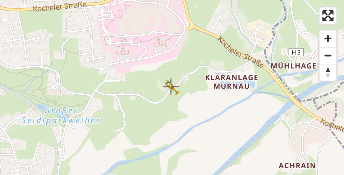 Flugroute Ambulanzhubschrauber Hechendorf - Hechendorf, 20 März 2026, 00:09