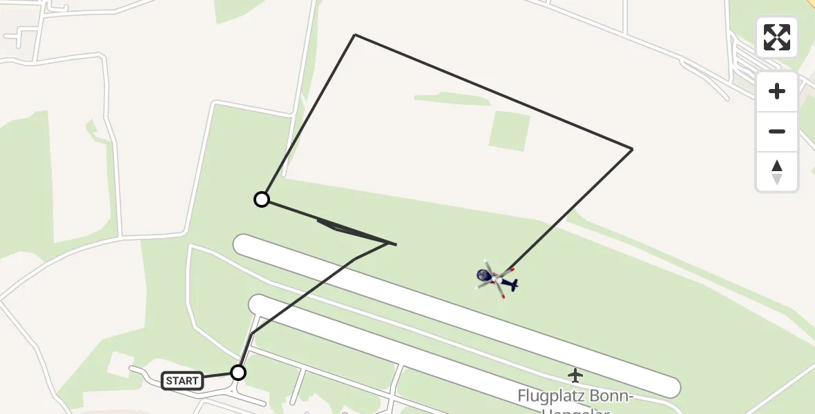 Flugroute Polizeihubschrauber Sankt Augustin - Bonn-Hangelar Airfield, 20 März 2026, 07:36