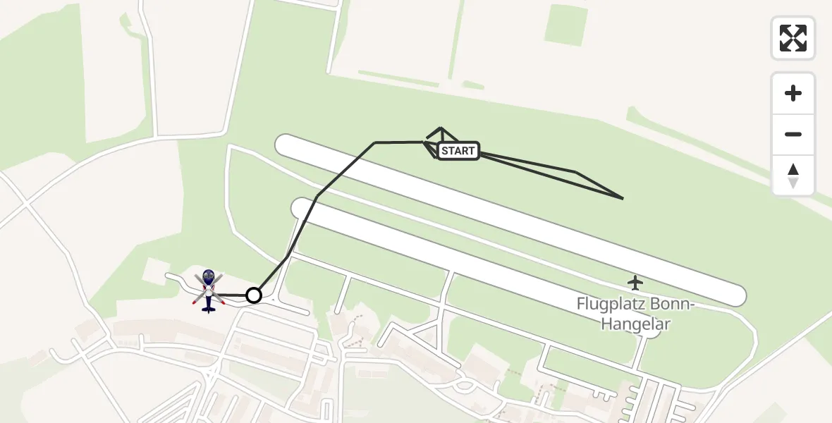 Flugroute Polizeihubschrauber Bonn-Hangelar Airfield - Sankt Augustin, 20 März 2026, 07:49