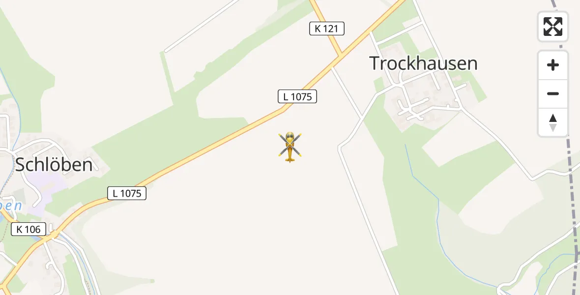 Flugroute Rettungshubschrauber Trockhausen - Trockhausen, 20 März 2026, 12:30