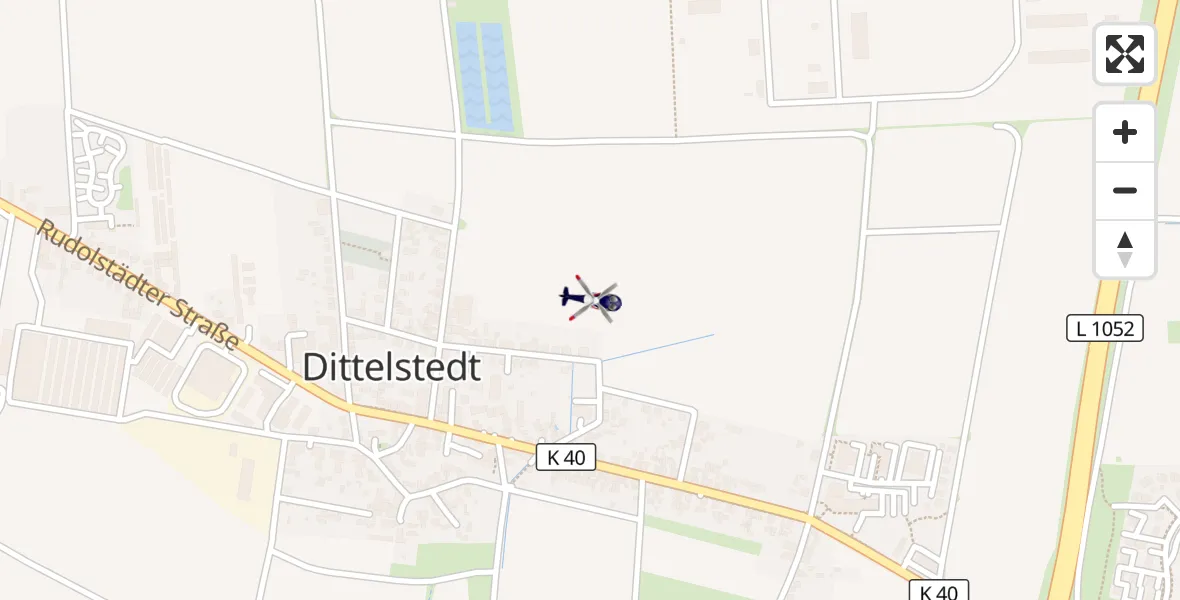 Flugroute Polizeihubschrauber Dittelstedt - Dittelstedt, 20 März 2026, 12:37