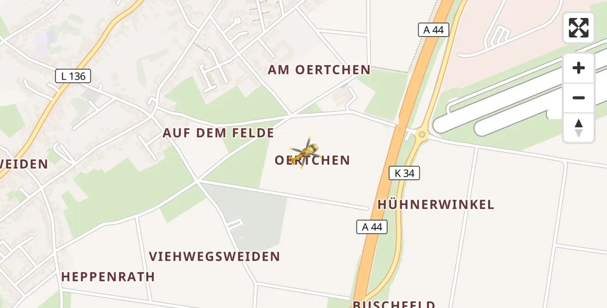 Flugroute Rettungshubschrauber Würselen - Würselen, 20 März 2026, 18:35