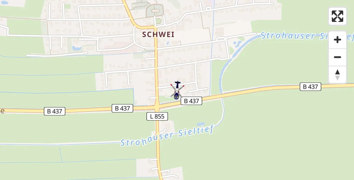 Routekaart van de vlucht: Polizeihubschrauber nach Stadland