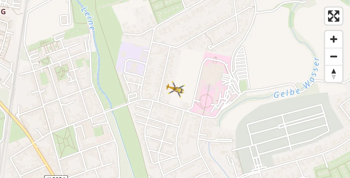 Routekaart van de vlucht: Ambulanzhubschrauber nach Bitterfield-Wolfen Health Center Hubschrauberlandeplatz