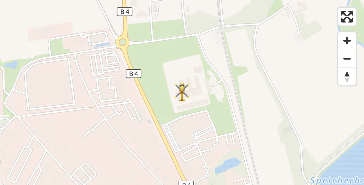 Flugroute Rettungshubschrauber Kirchweyhe - Kirchweyhe, 22 März 2026, 09:11