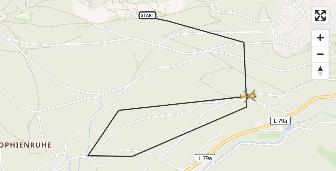 Flugroute Rettungshubschrauber Baden-Baden - Baden-Baden, 22 März 2026, 10:50