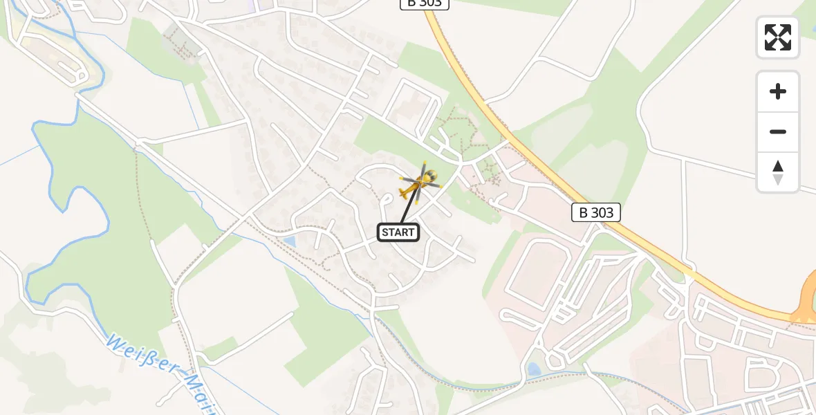 Flugroute Rettungshubschrauber Lanzendorf - Lanzendorf, 22 März 2026, 11:02