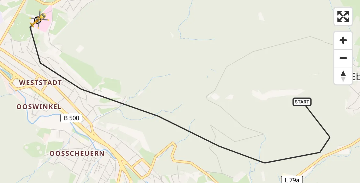 Routekaart van de vlucht: Rettungshubschrauber nach Balg, Aussichtsweg