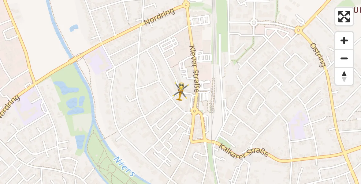 Routekaart van de vlucht: Rettungshubschrauber nach Goch