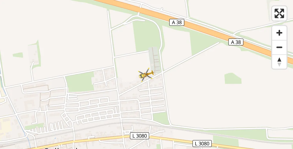 Flugroute Rettungshubschrauber Sollstedt - Sollstedt, 23 März 2026, 09:17