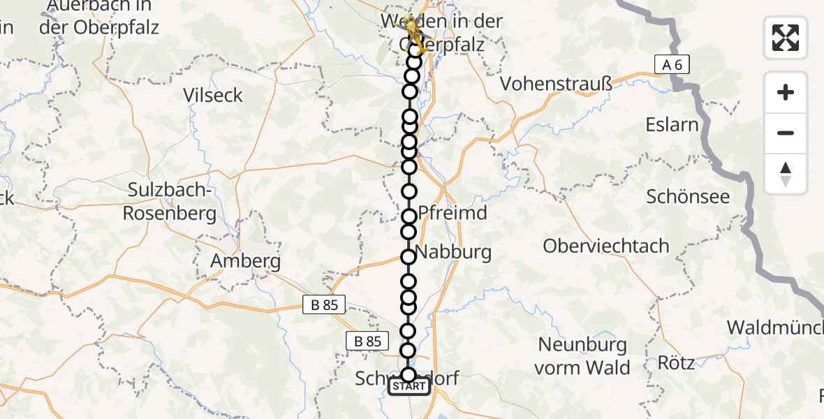 Routekaart van de vlucht: Rettungshubschrauber nach Latsch, St 2166