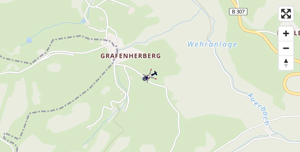 Flugroute Polizeihubschrauber Oberaudorf - Oberaudorf, 24 März 2026, 13:03