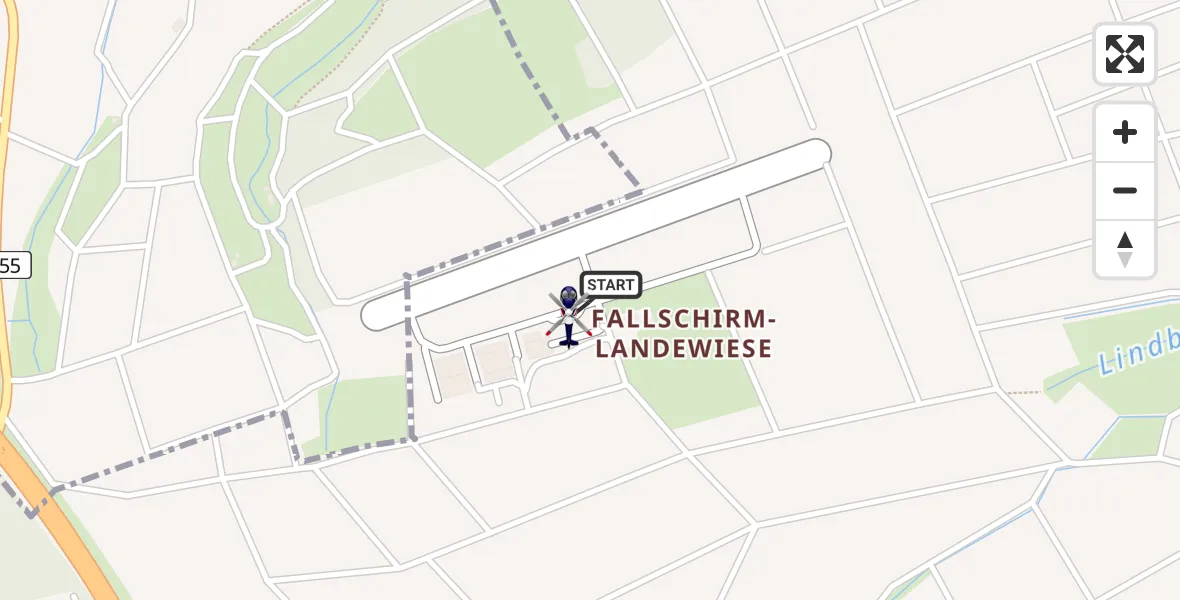 Flugroute Polizeihubschrauber Gießen-Lützellinden Flugplatz - Gießen-Lützellinden Flugplatz, 24 März 2026, 14:11