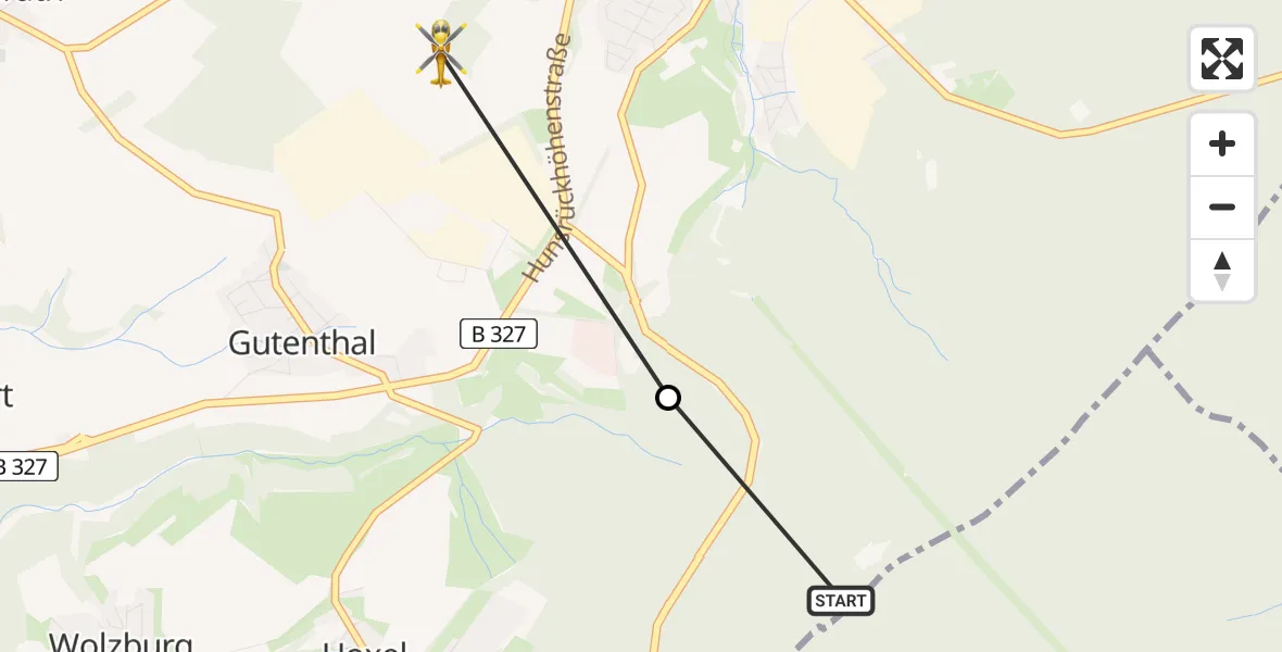 Routekaart van de vlucht: Rettungshubschrauber nach Rapperath, Am Sonnenberg