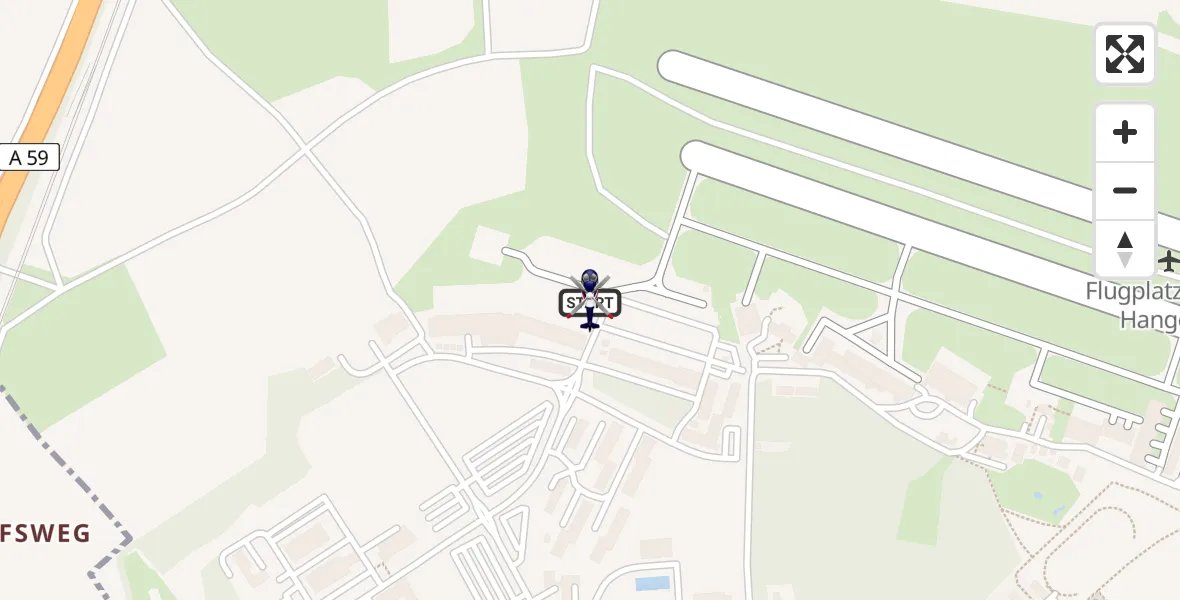 Routekaart van de vlucht: Polizeihubschrauber nach Sankt Augustin, Richthofenstraße