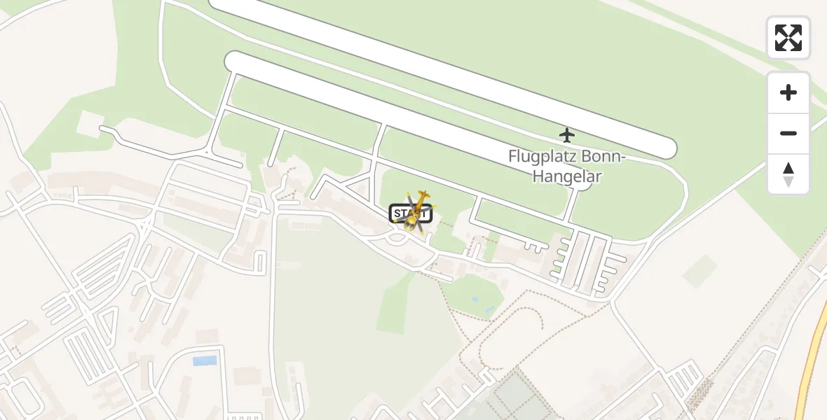 Flugroute Ambulanzhubschrauber Bonn-Hangelar Flugplatz - Bonn-Hangelar Flugplatz, 25 März 2026, 06:32