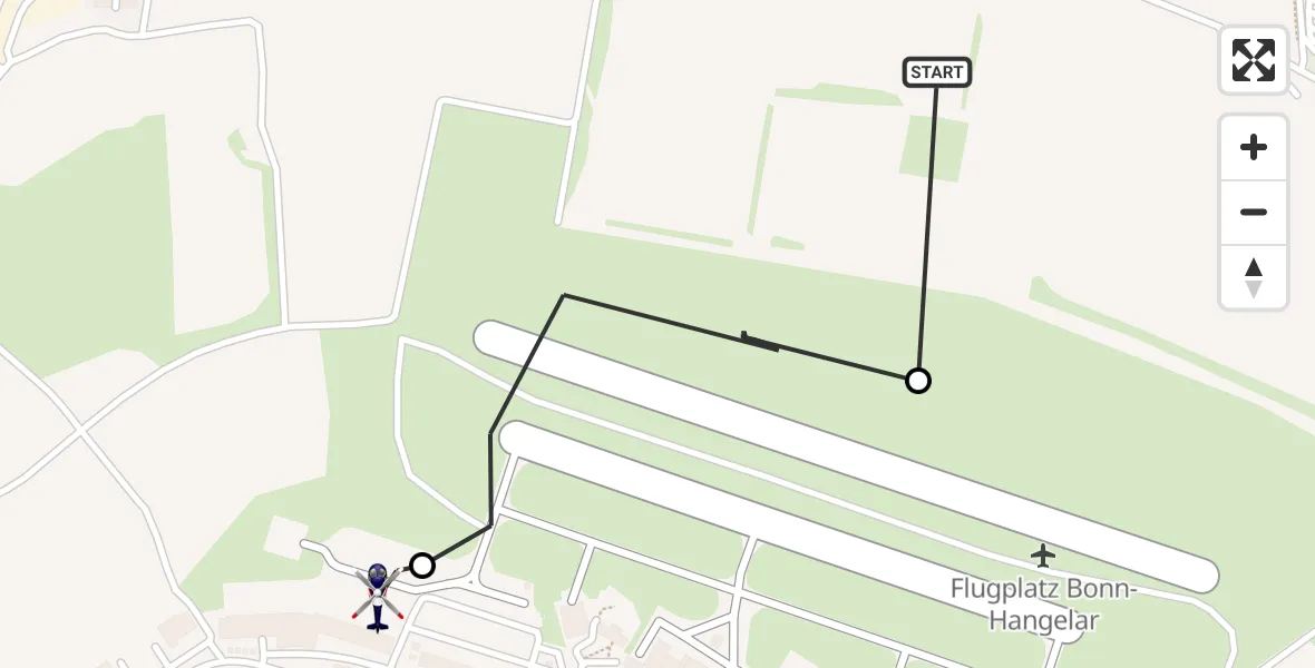 Flugroute Polizeihubschrauber Sankt Augustin - Sankt Augustin, 25 März 2026, 07:23