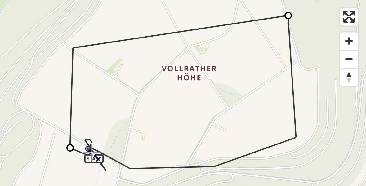 Flugroute Polizeihubschrauber Allrath - Allrath, 25 März 2026, 09:50