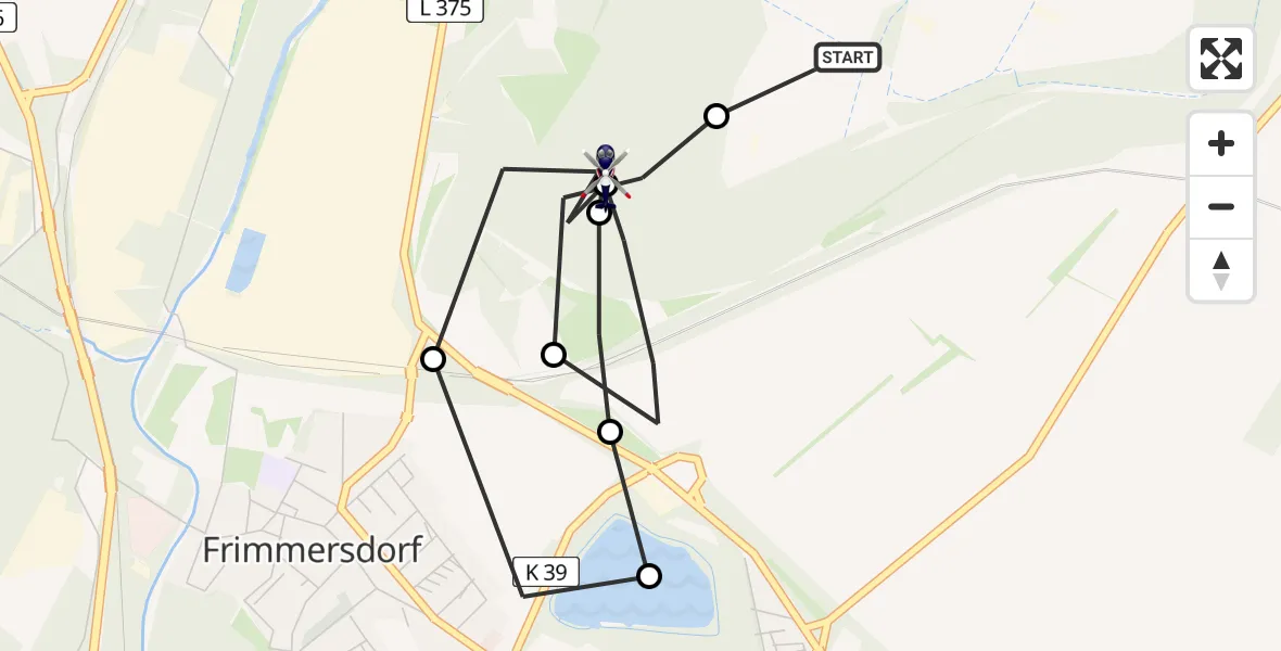 Flugroute Polizeihubschrauber Allrath - Grevenbroich, 25 März 2026, 10:21
