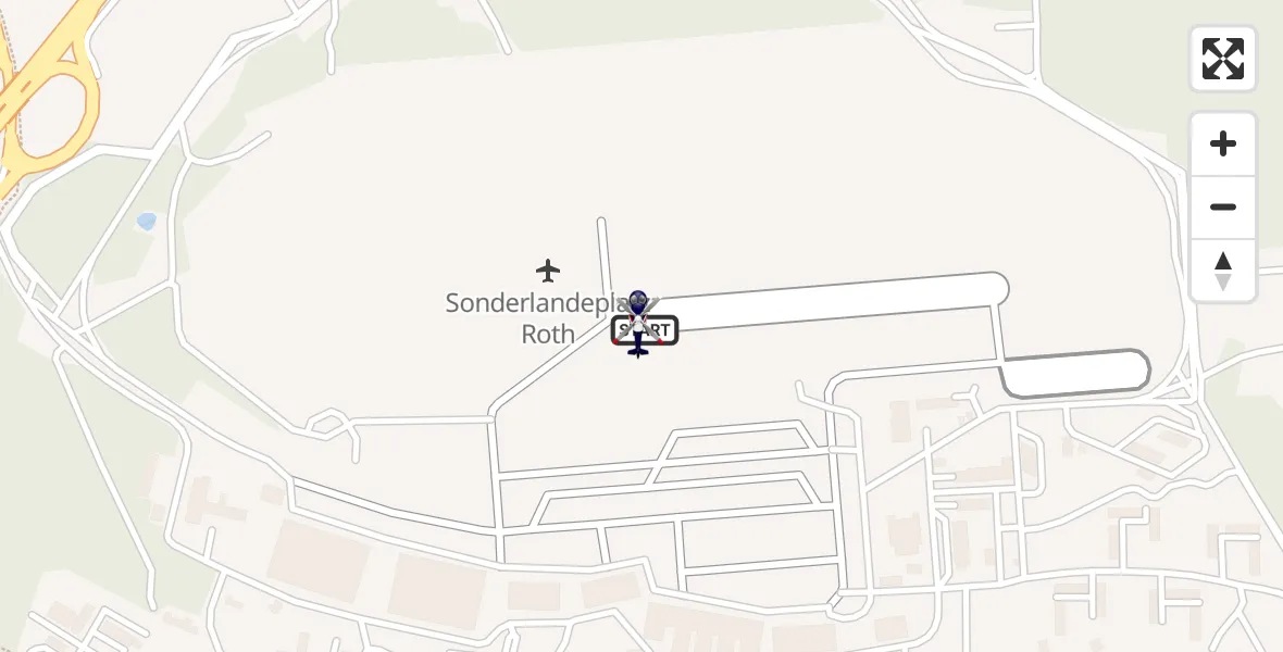 Flugroute Polizeihubschrauber Flugplatz Roth - Flugplatz Roth, 25 März 2026, 19:46