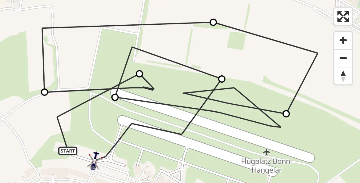 Flugroute Polizeihubschrauber Sankt Augustin - Sankt Augustin, 26 März 2026, 07:11