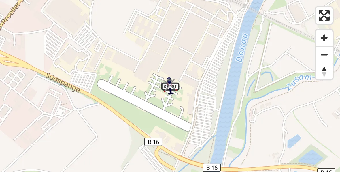 Flugroute Polizeihubschrauber Donauwörth Hubschrauberlandeplatz - Donauwörth Hubschrauberlandeplatz, 26 März 2026, 08:21