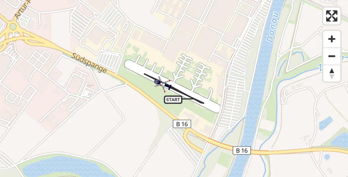 Flugroute Polizeihubschrauber Donauwörth Hubschrauberlandeplatz - Donauwörth Hubschrauberlandeplatz, 26 März 2026, 08:27