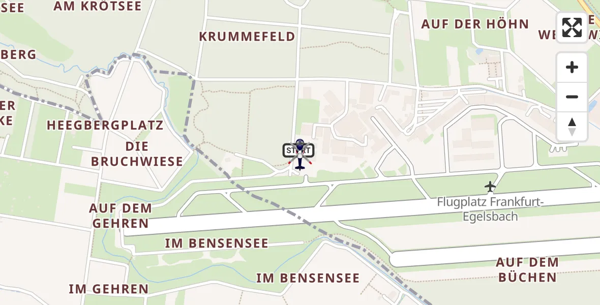 Flugroute Polizeihubschrauber Flughafen Frankfurt-Egelsbach - Flughafen Frankfurt-Egelsbach, 26 März 2026, 08:48
