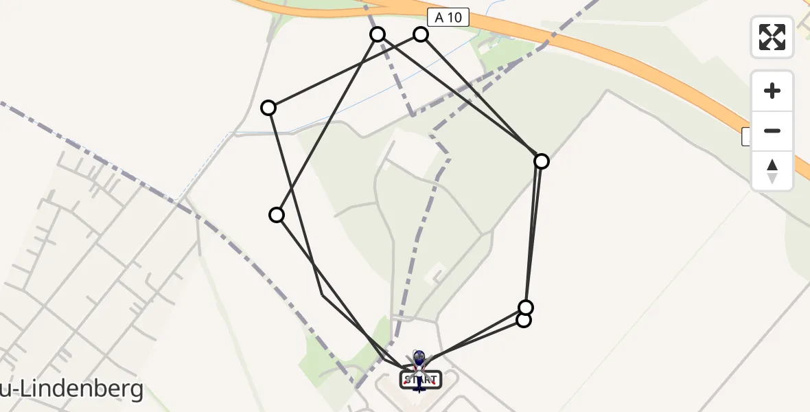 Routekaart van de vlucht: Polizeihubschrauber nach Ahrensfelde Hubschrauberlandeplatz