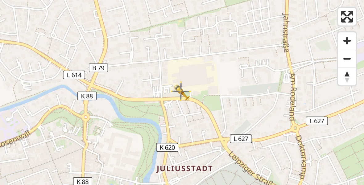 Routekaart van de vlucht: Rettungshubschrauber nach Wolfenbüttel