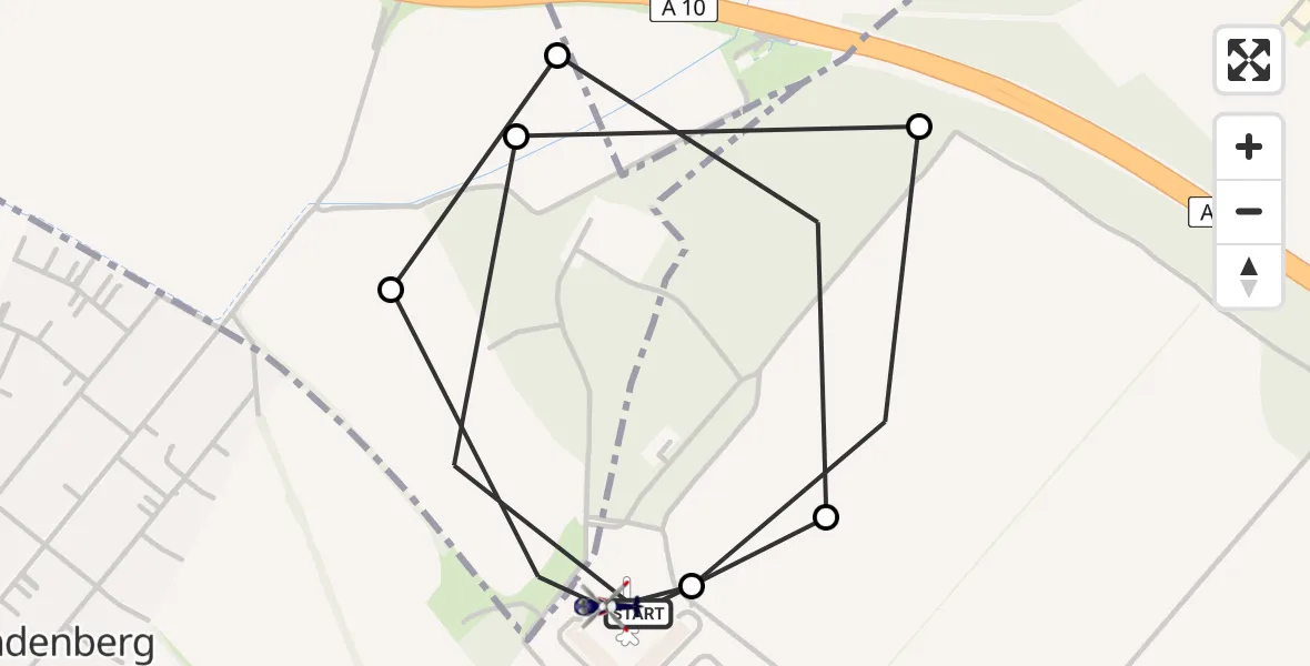 Flugroute Polizeihubschrauber Ahrensfelde Hubschrauberlandeplatz - Ahrensfelde Hubschrauberlandeplatz, 26 März 2026, 09:44