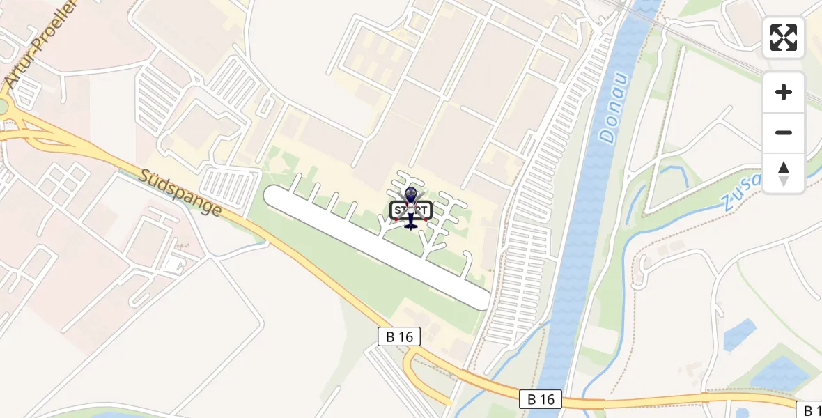 Flugroute Polizeihubschrauber Donauwörth Hubschrauberlandeplatz - Donauwörth Hubschrauberlandeplatz, 26 März 2026, 10:08