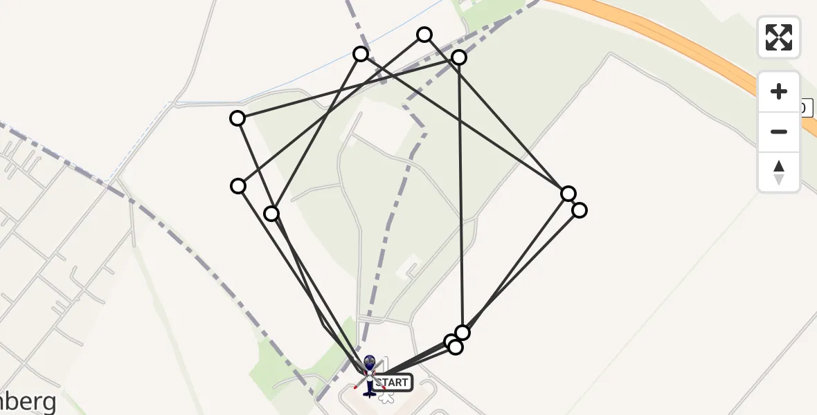 Flugroute Polizeihubschrauber Ahrensfelde Hubschrauberlandeplatz - Ahrensfelde Hubschrauberlandeplatz, 26 März 2026, 10:13